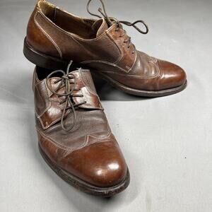 Vintage Cole Haan Mens Shoes Size 9 Dress Brown Wingtips Lace up Brown Classic